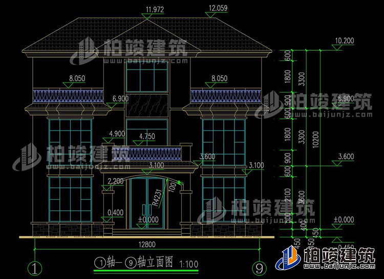 正立面图